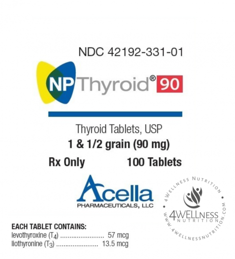 NP-Thyroid-label-Acella-Labs-4wellness-90mg Nature throid