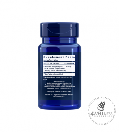 Provinal® Purified Omega-7 label 4wellness
